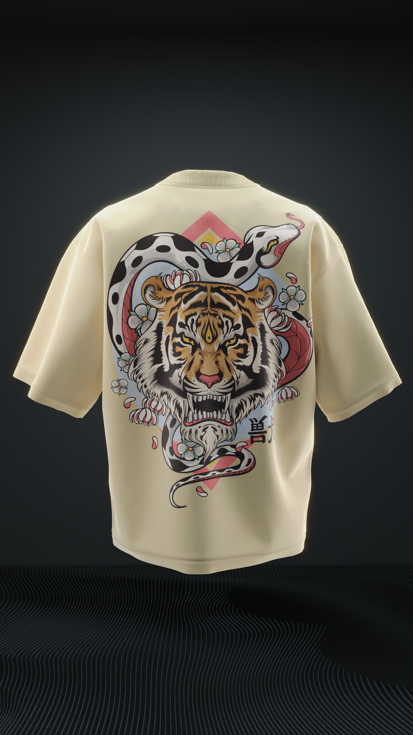 Japanese Tiger Oversized T Shirt