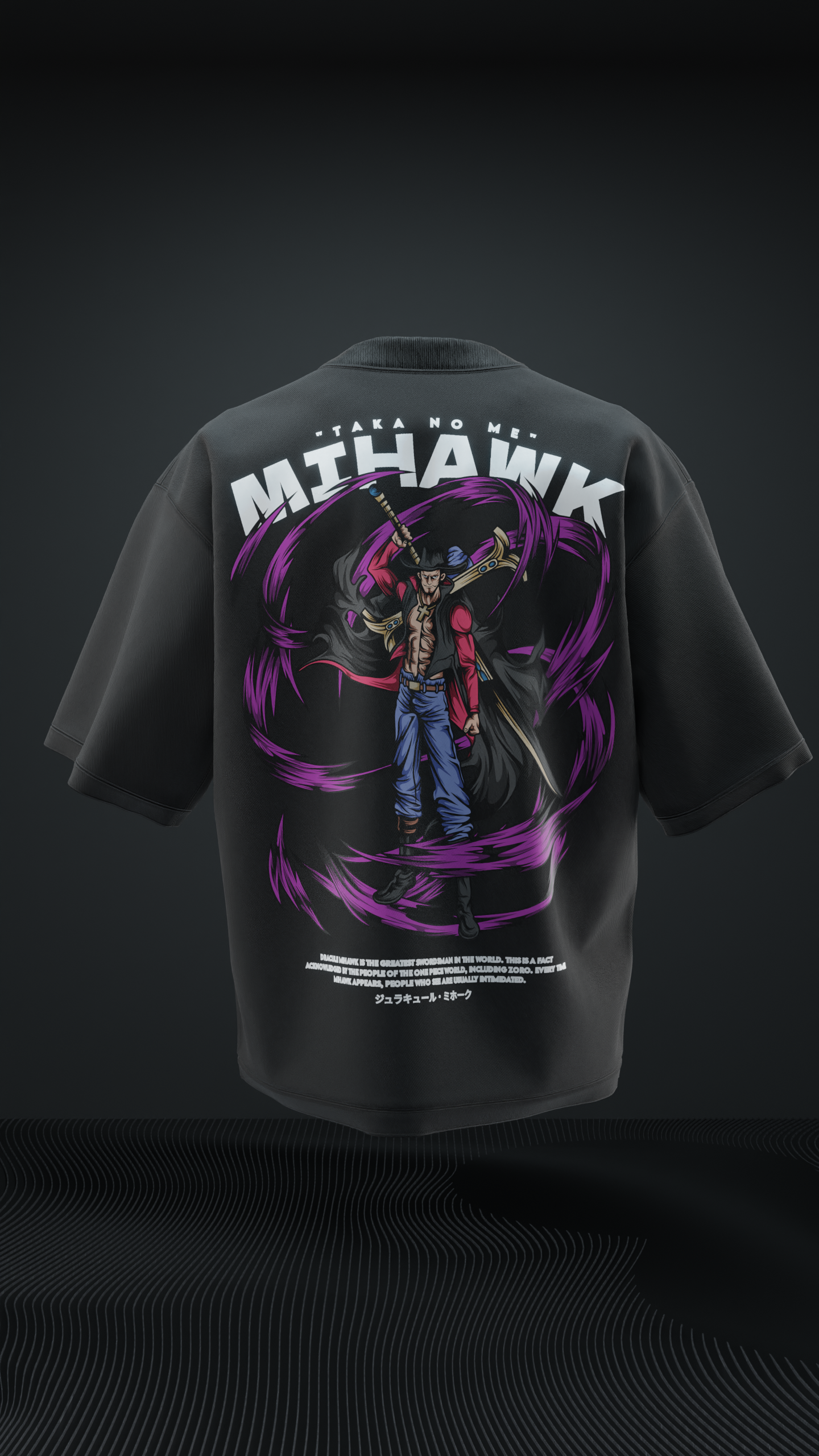 Mihawk One Piece Oversized T Shirt